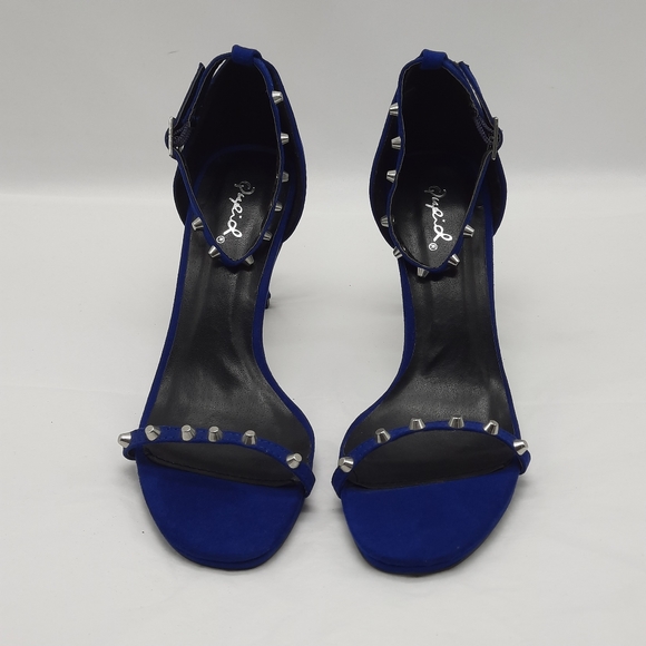 Qupid Heels Womens Size 6 Blue Sandals Shoes - Picture 2 of 8